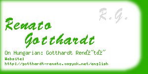 renato gotthardt business card
